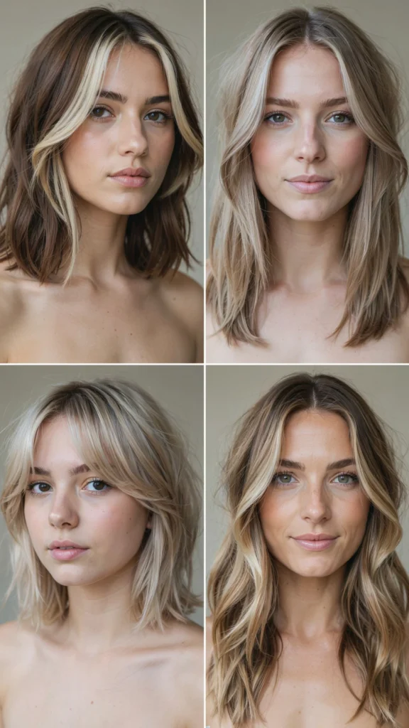  Layered Cut With Money Piece Highlights