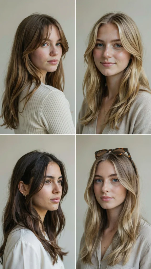 Long Hair With Soft Money Piece Layers