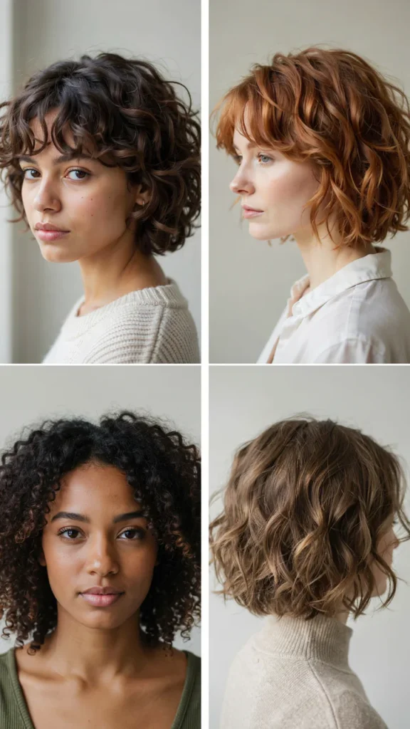 Short Curly Shag Haircut