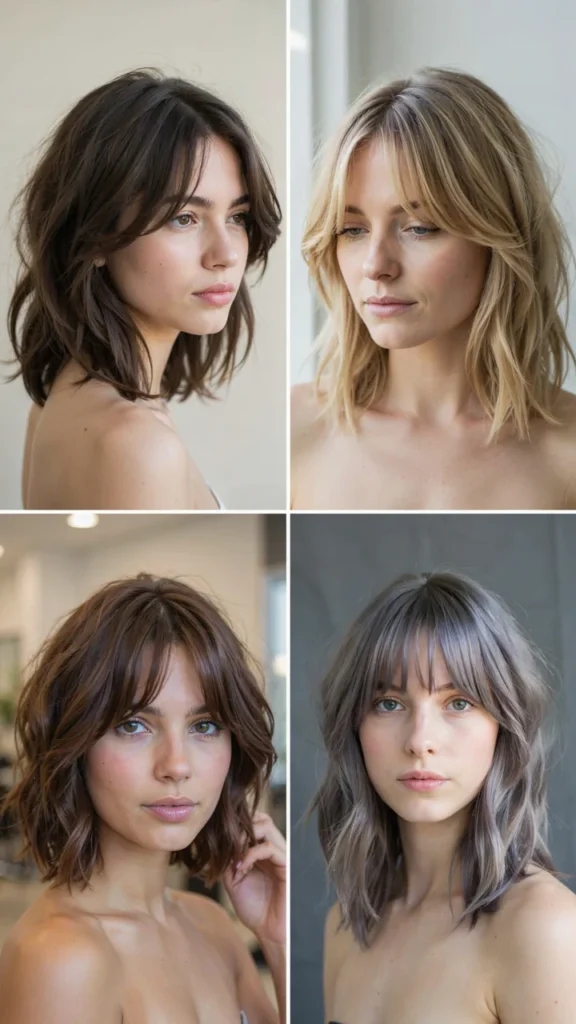 Shag Haircut With Arched Bangs