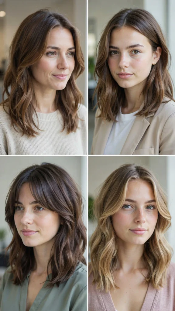 Medium Haircut With Crown Volume