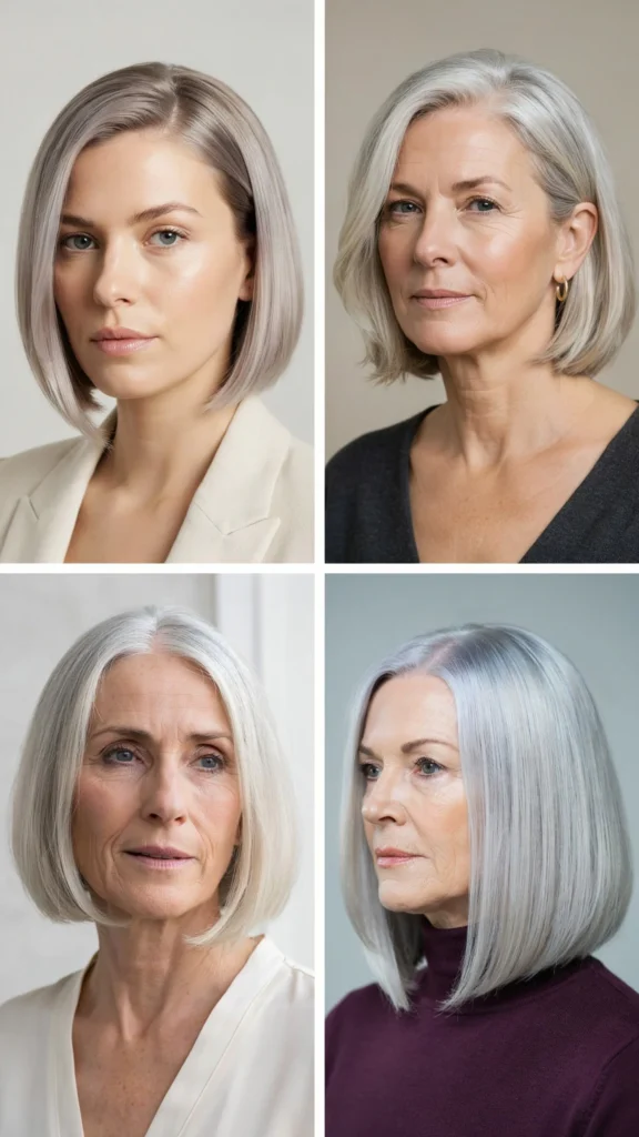 18. Gray Asymmetrical Bob