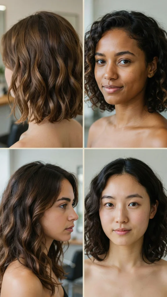 9. Medium Layered Cut for Thick Curls