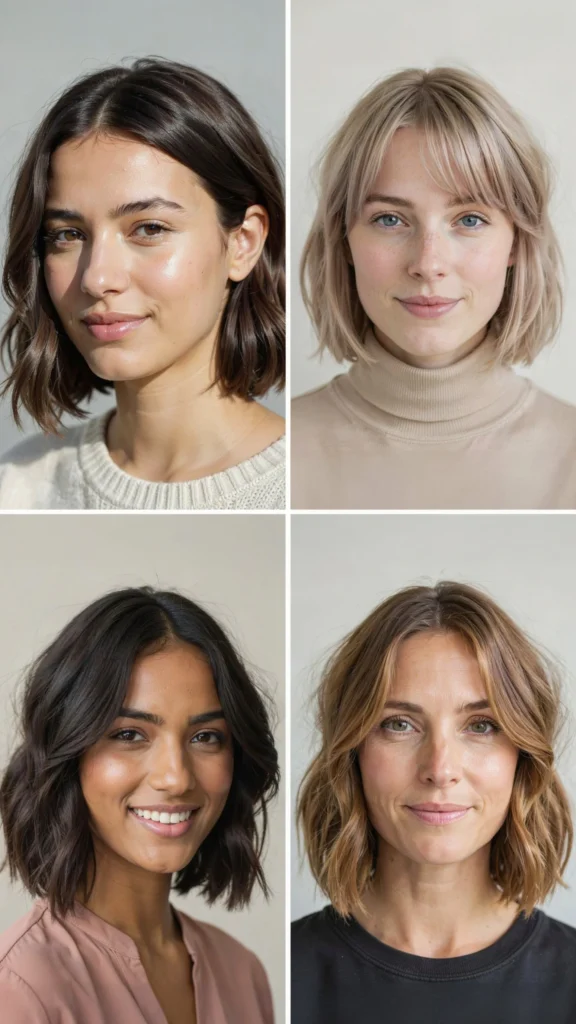 Chin-Length Bob With Side Bangs