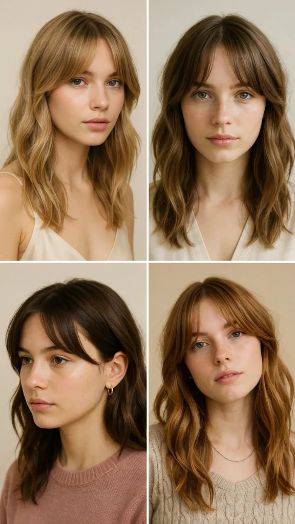 Wavy Layers With Bardot Bangs
