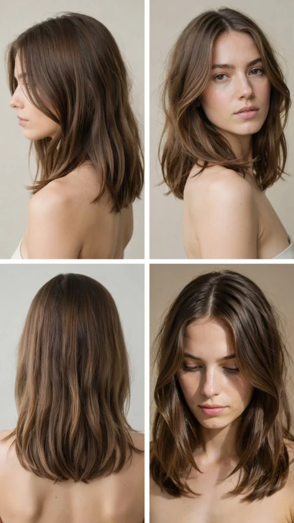 14. Brunette Medium Layers for Thick Hair