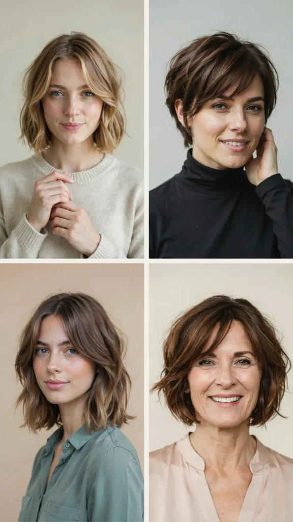 Short Haircut With Side Bangs