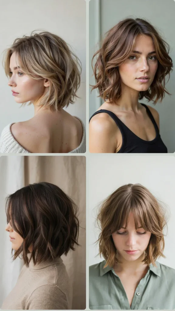 Shaggy Bob for Fine Hair