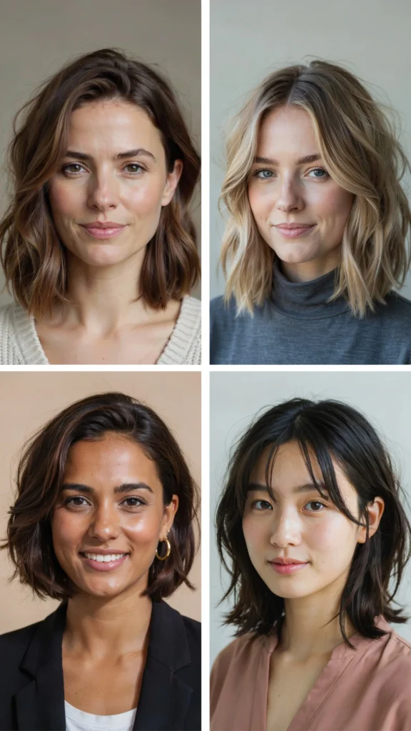 Short Layered Bob With Volume on Top