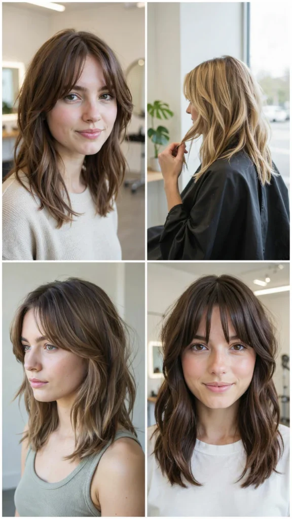 Short Shag With Curtain Bangs