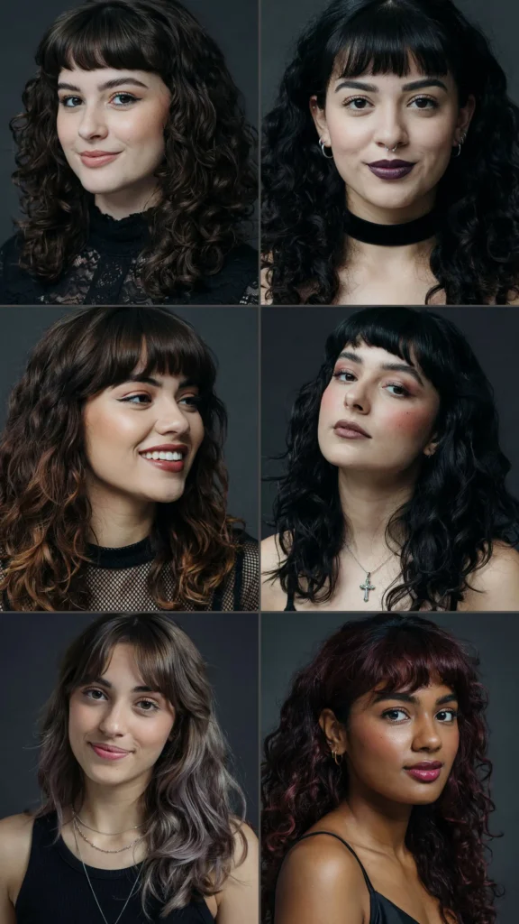 Curly Gothic Layered Cut
