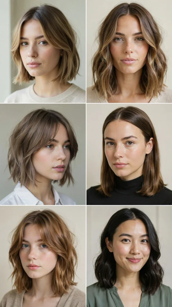 Short Lob for Chubby Faces