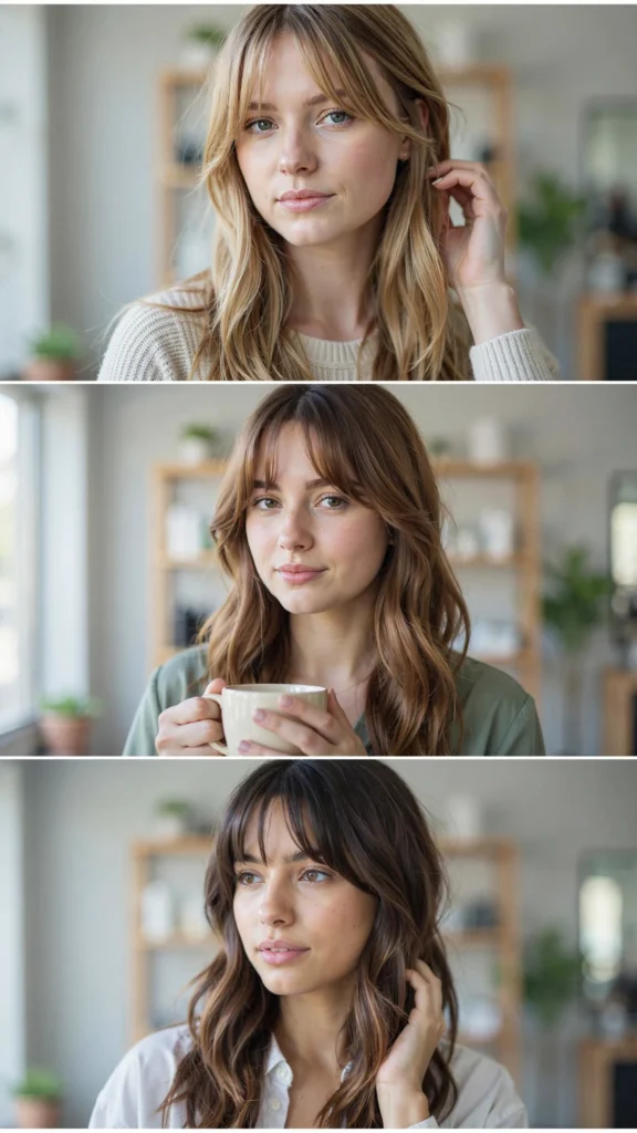  Airy Bangs With Long Layers