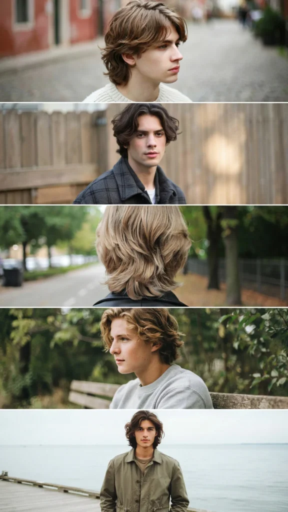 Long Wavy Layers For Men