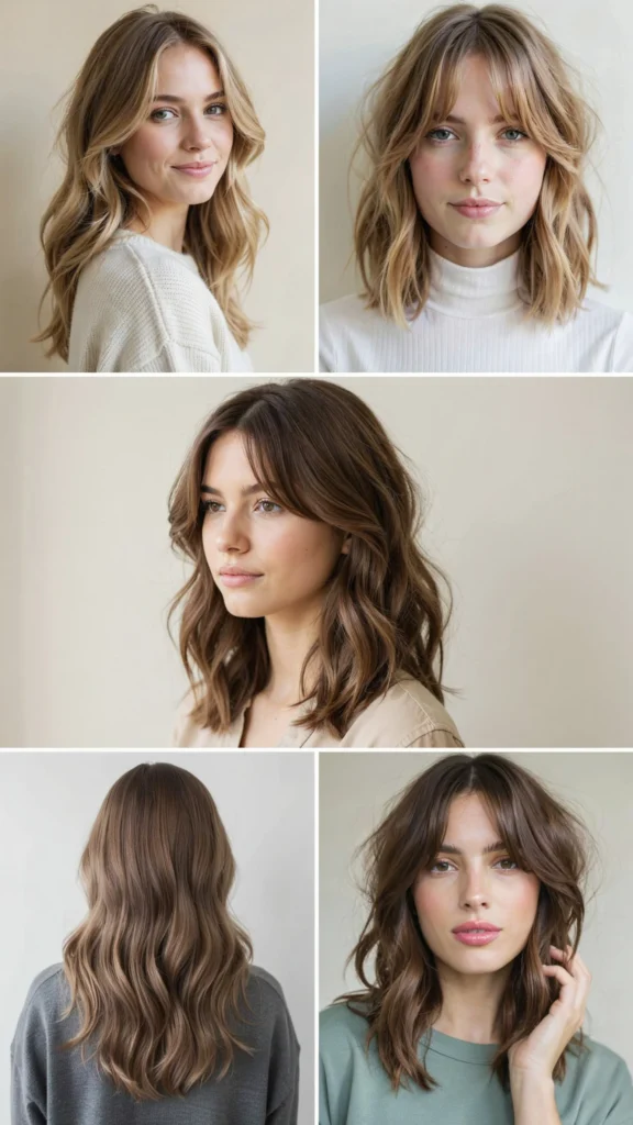 Medium Cut With Curtain Bangs