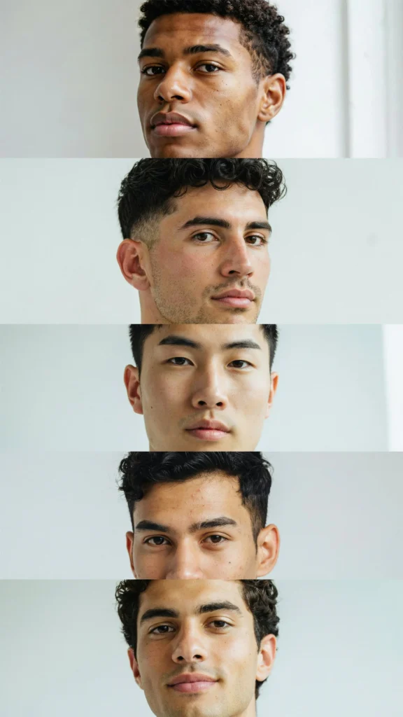  Short Curls With Temple Fade