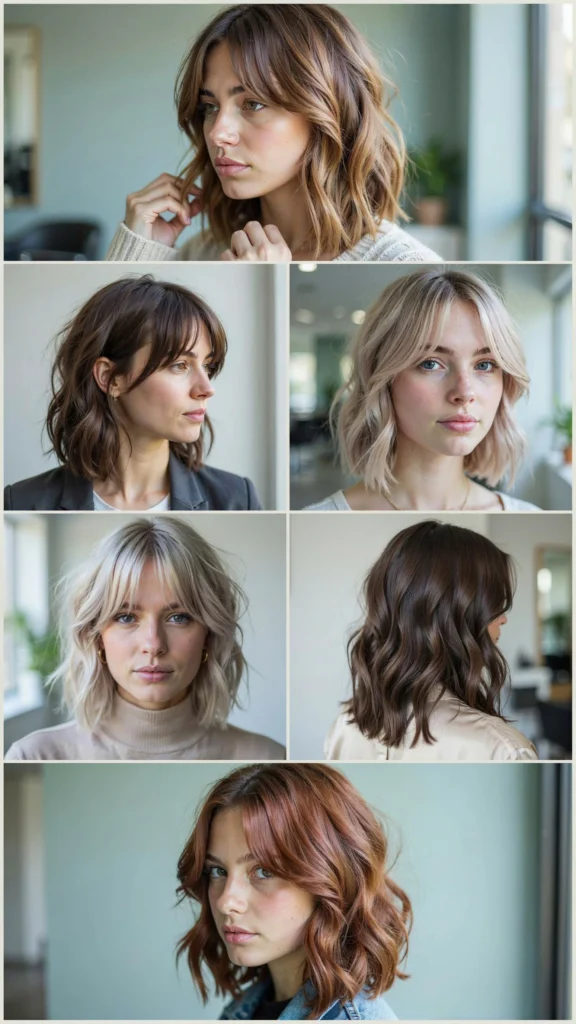 Short Wavy Bob With Layered Bangs