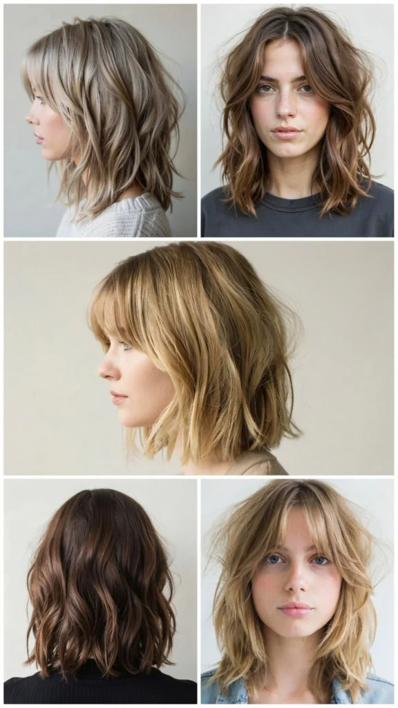 3. Textured Medium Shag With Face-Framing Pieces