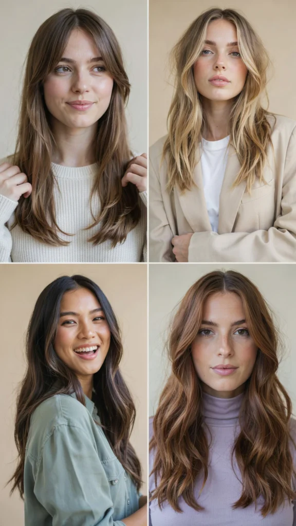  Long Layered Haircut for Soft Face Framing