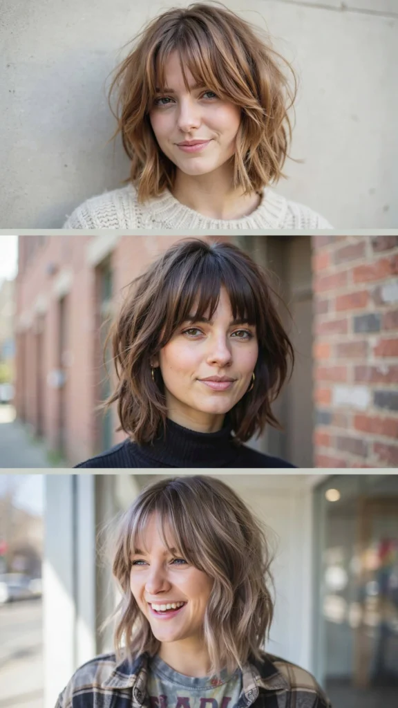Shaggy Bob with Choppy Bangs