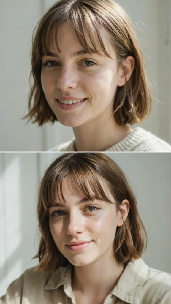Short Mullet with Baby Bangs