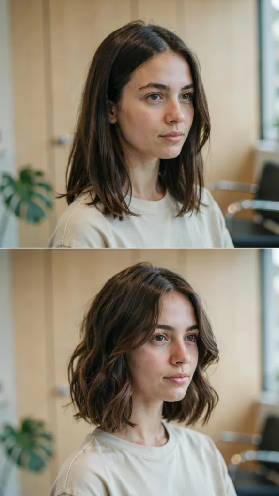 Short Wavy Layered Bob