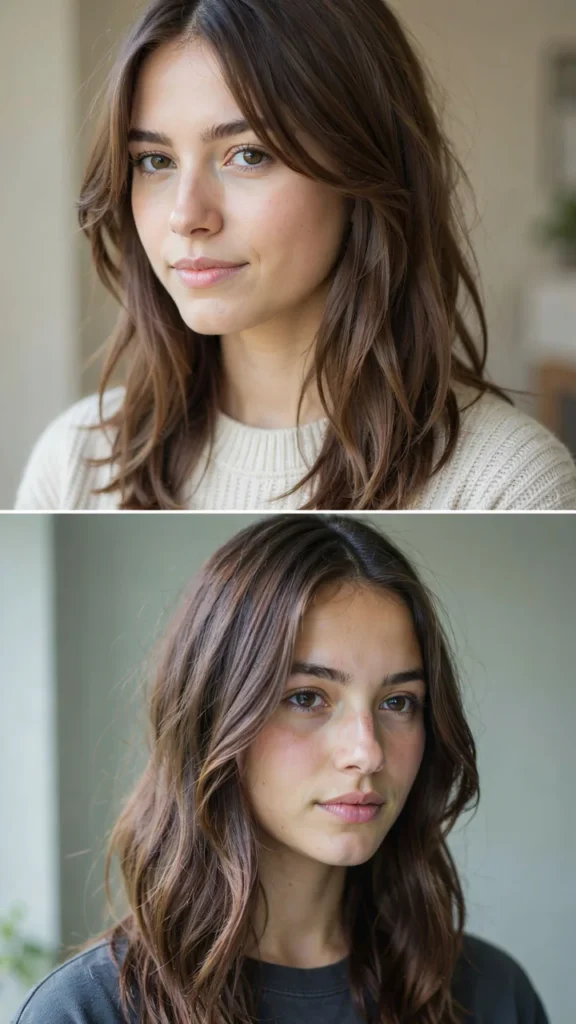 Long Shag With Middle Part