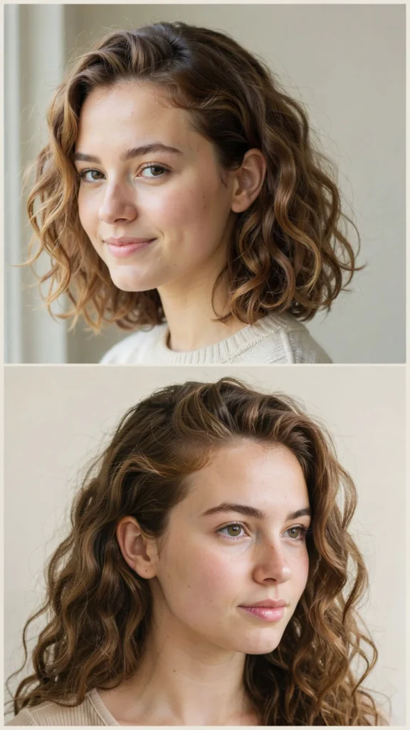 Curly Cut With Deep Side Part