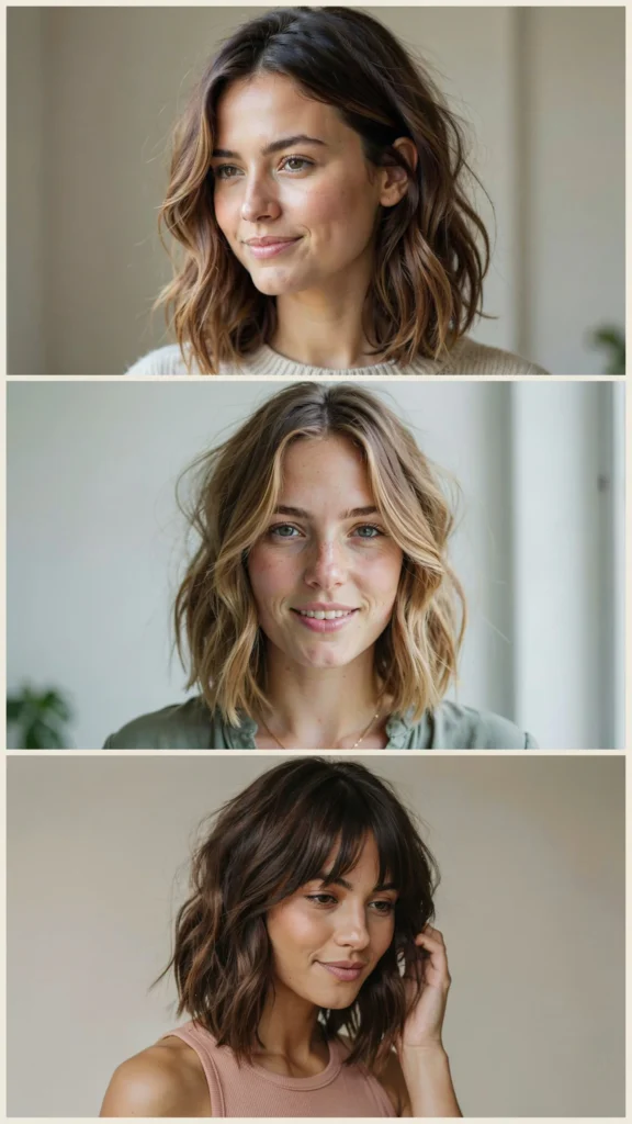 Tousled Shoulder-Length Cut