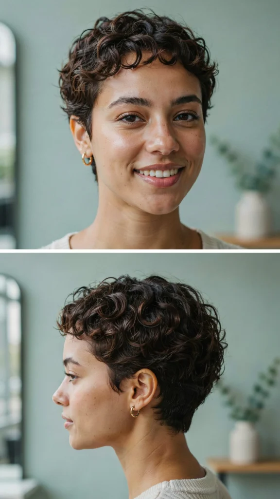 Short Curly Pixie