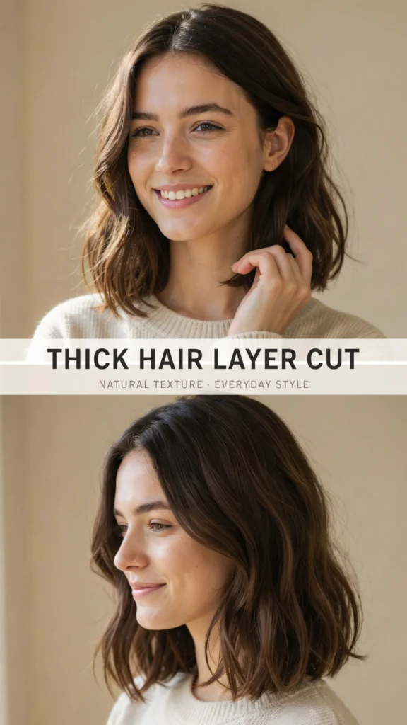 Thick Hair Layer Cut