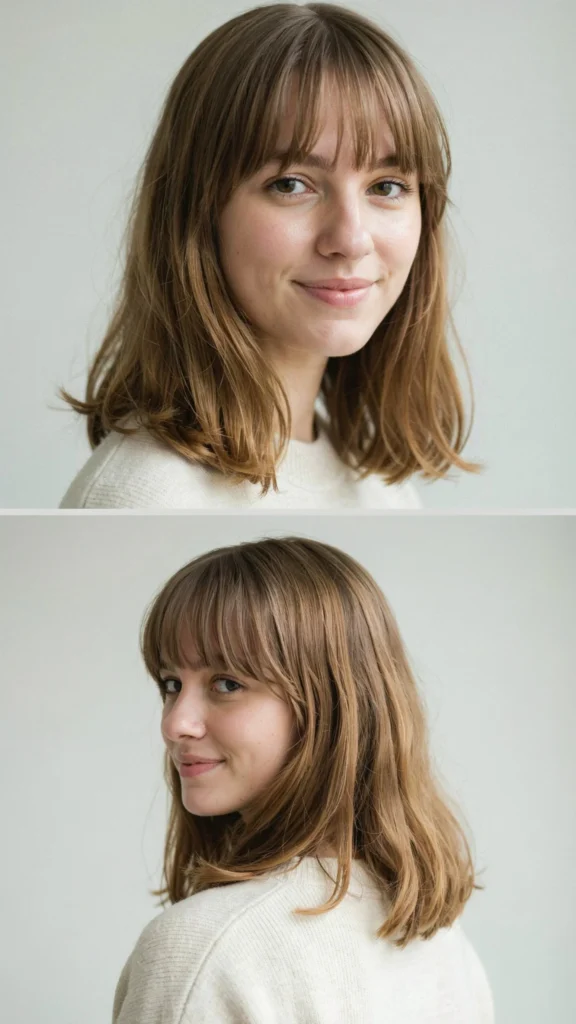 Jellyfish Haircut with Blunt Bangs