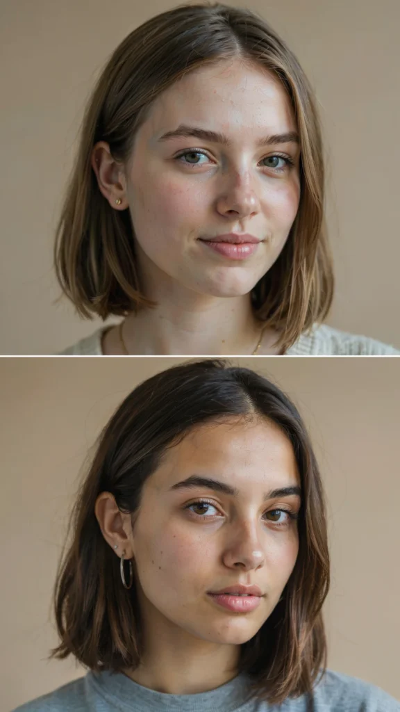  Chin-Length Bob With Side Part