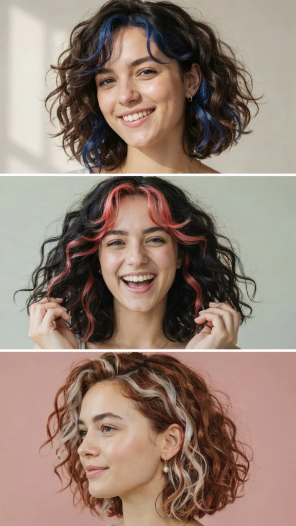 Curly Two-Tone Haircut