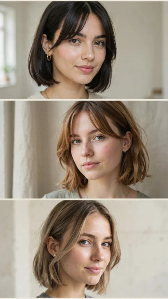 Chin-Length Bob With Side Bangs