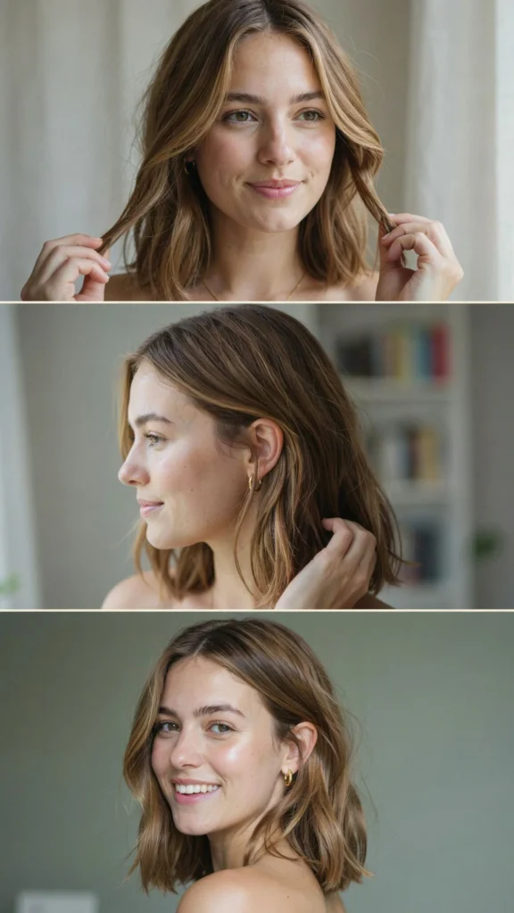 Side Part Layered Hair with Long Front Pieces