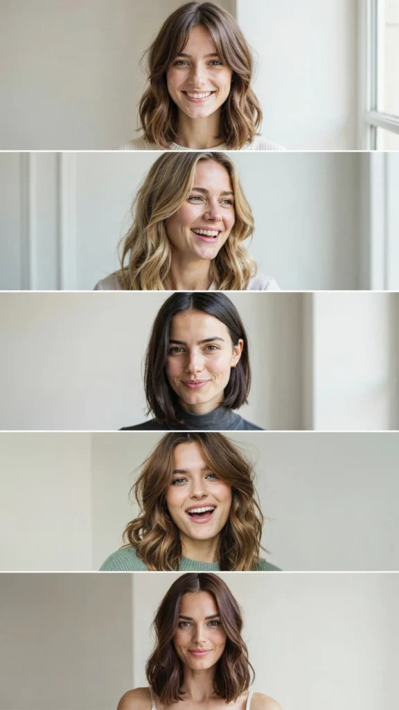 16. Medium Haircut for Oval Faces