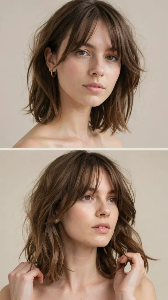 Medium Shag With Wispy Bangs