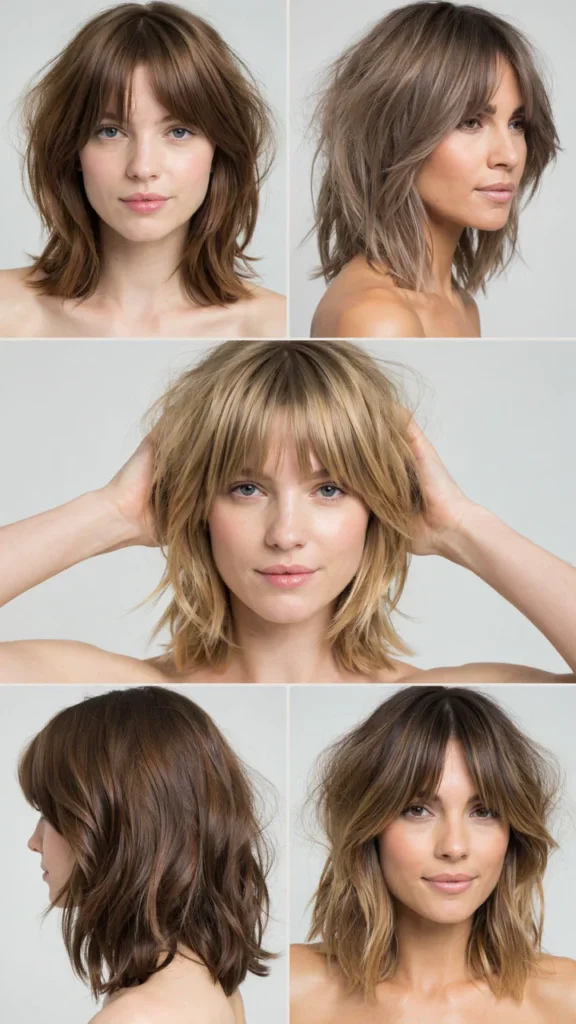Medium Shag With Wispy Bangs