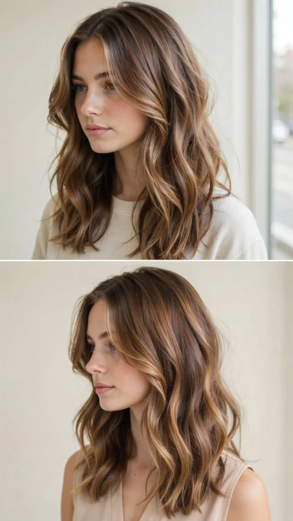 Long Wavy Layers With Side Part