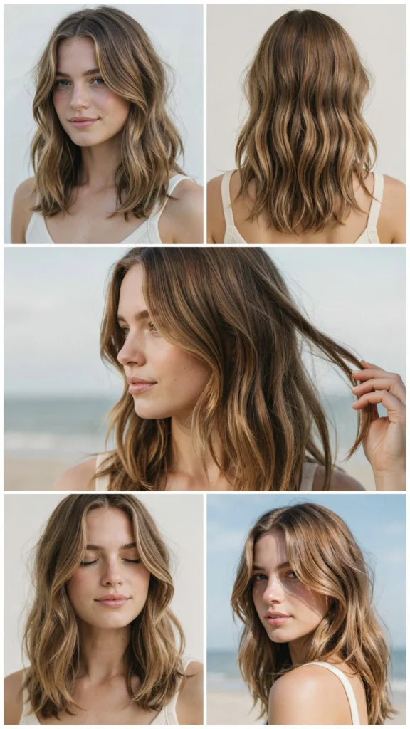 Textured Brunette Beach Layers