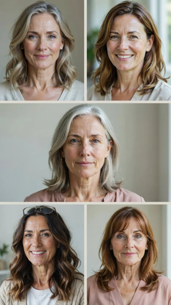 32. Medium Haircut for Older Women