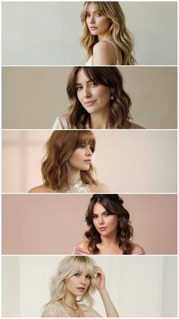 Wavy Layers With Curtain Bangs For Special Events