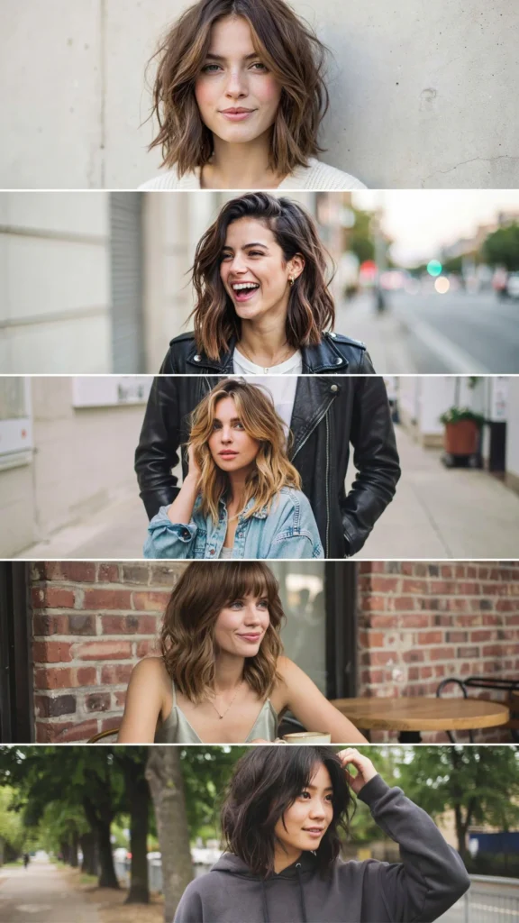 19. Medium Haircut With Choppy Layers
