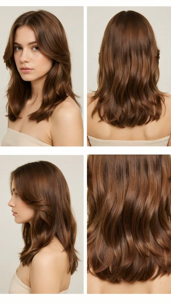 Voluminous Blowout Side Part Layers