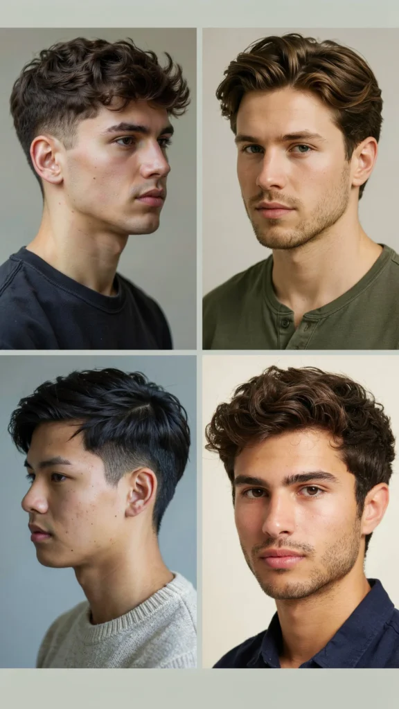 Wavy Layered Hair With Taper Fade