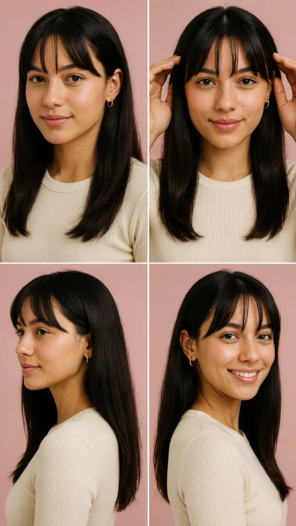 Long Straight Hair with Choppy Face Layers