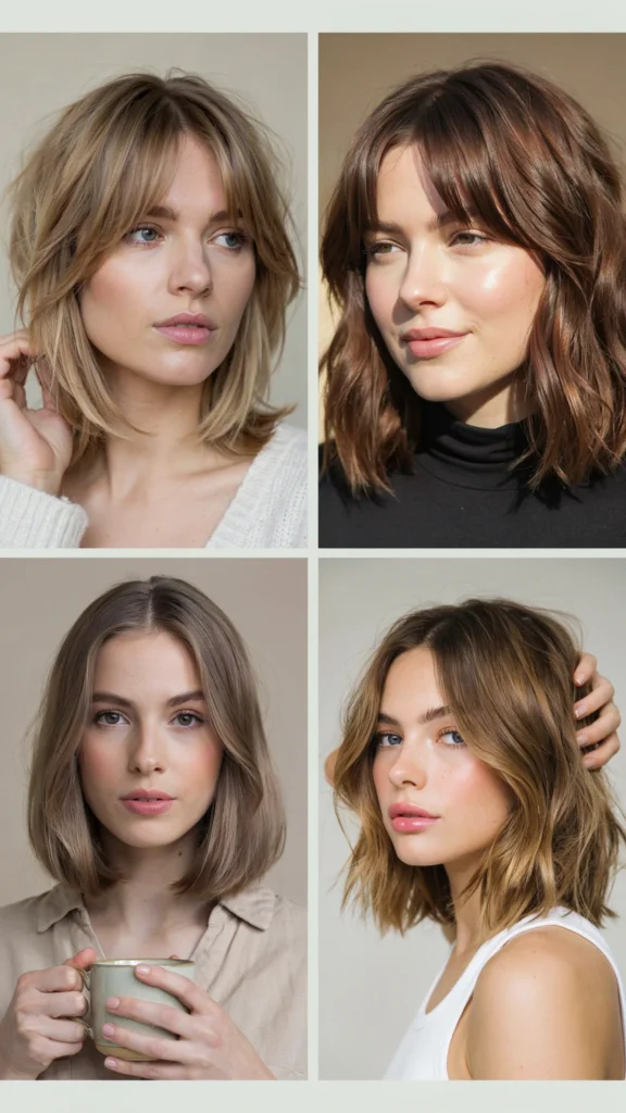 Soft Layered Bob for Chubby Faces