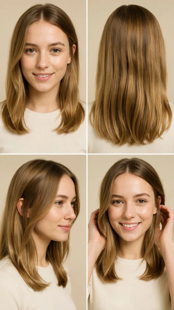 Side Part Layered Hair with Smooth Shine