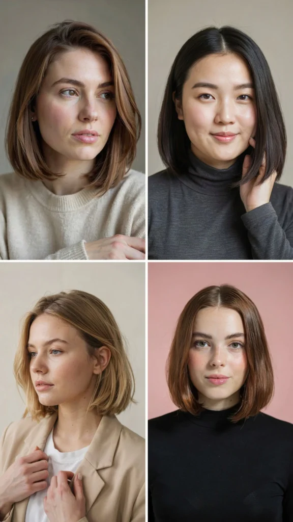 Angled Bob for a Slimming Look